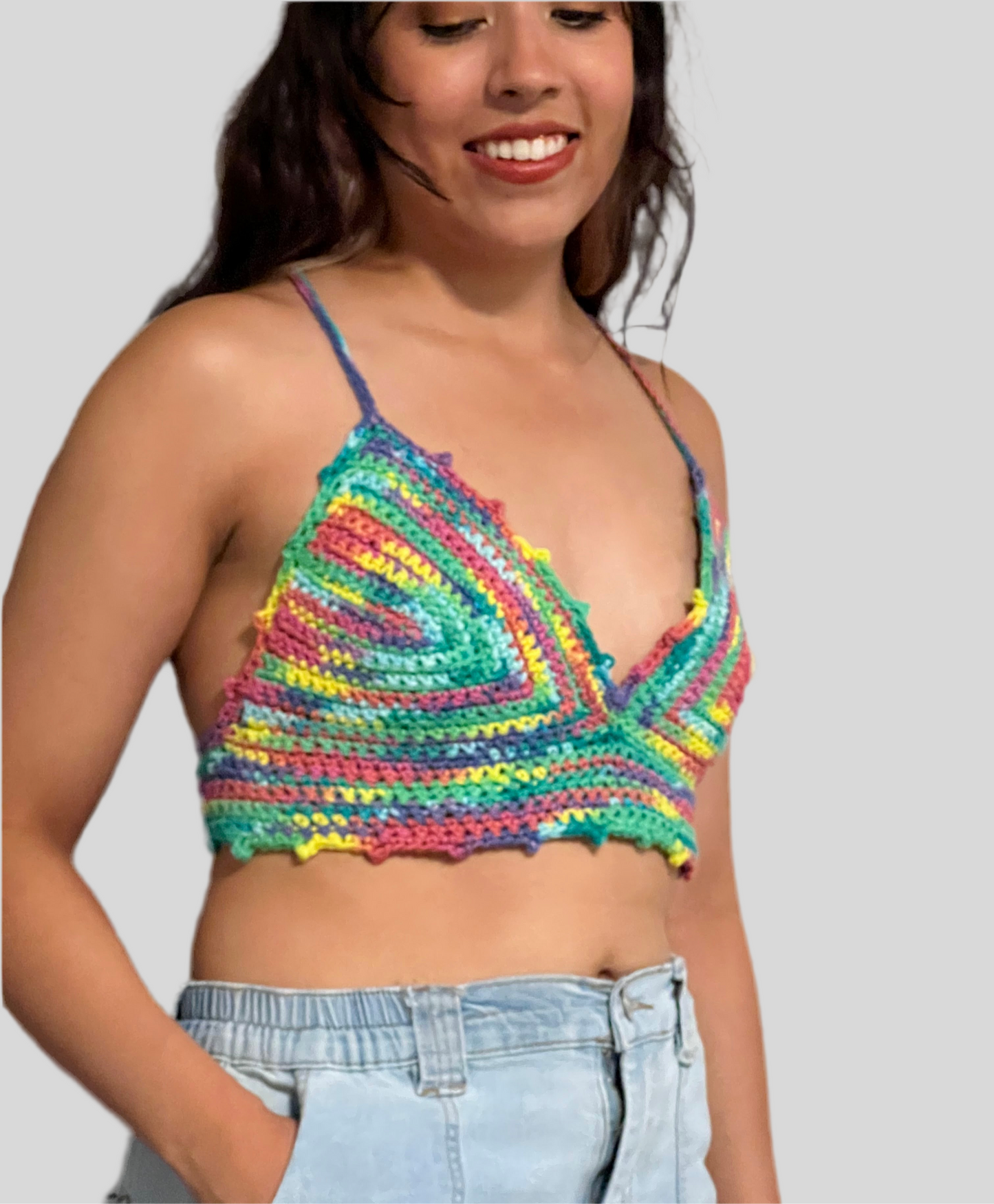 Rainbow Starr Top - Handmade Crochet Tops & Bralettes