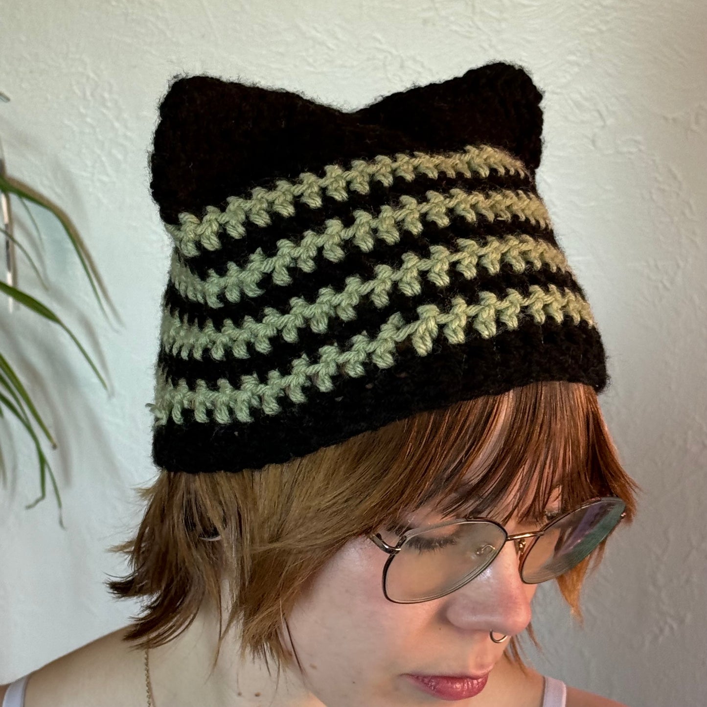 Handmade Crochet Cat Hat Beanies - Acrylic