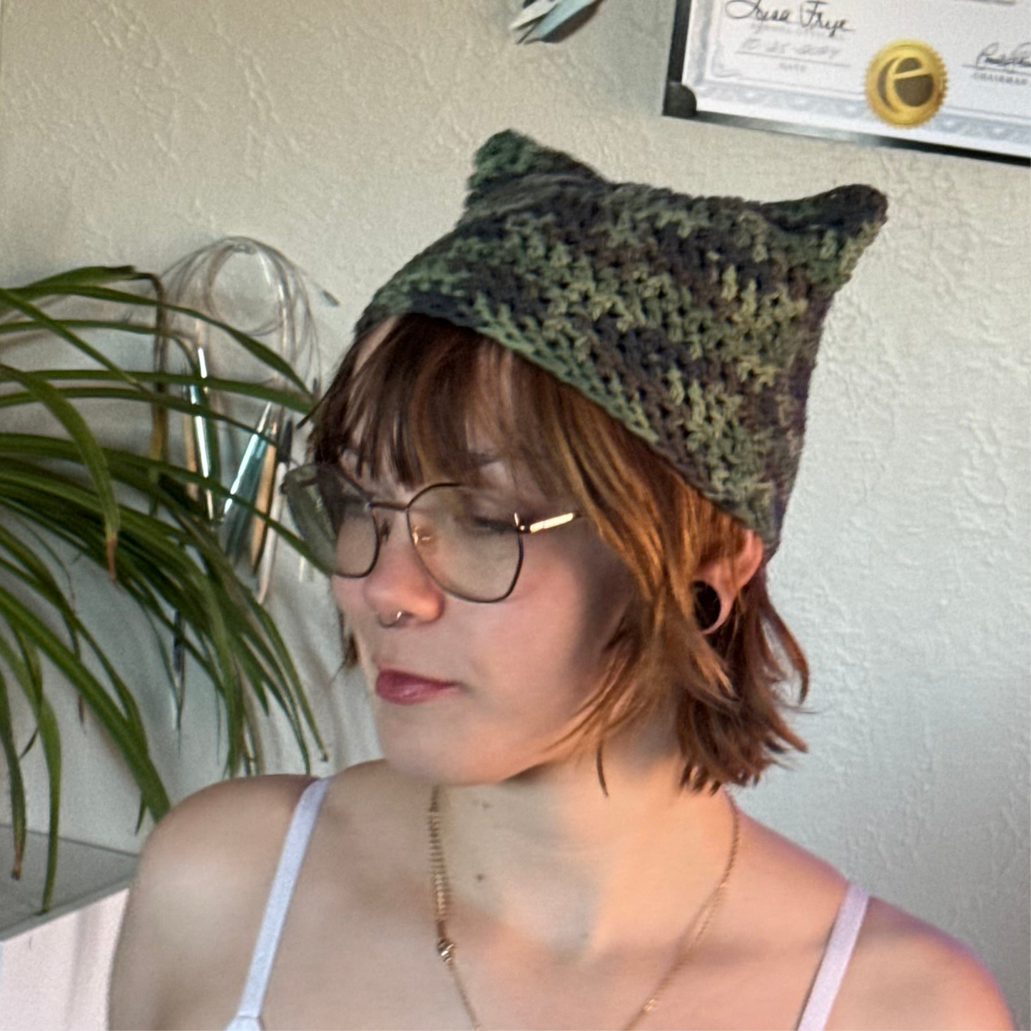 Handmade Cotton Cat Hat (Solid)